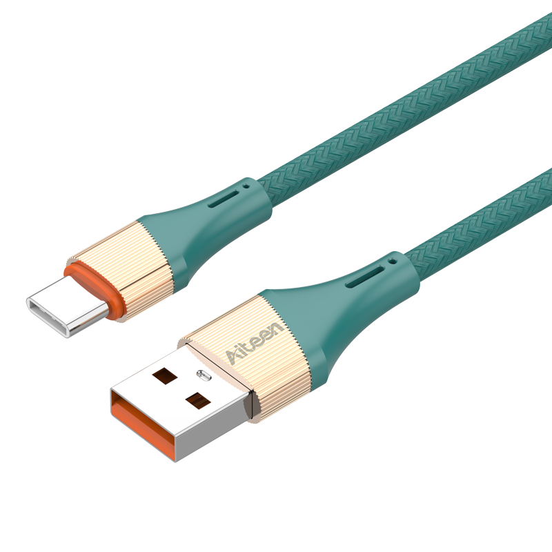 A14-CGN Type-C Data Cable 1mm 30W Fast Charging Green Color